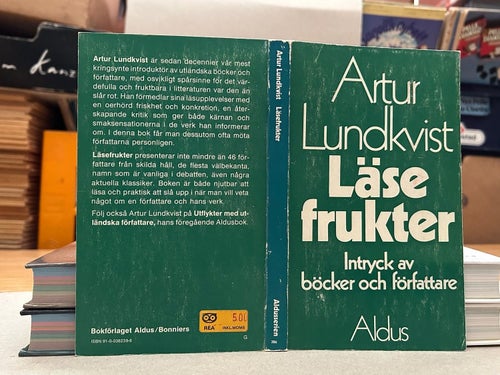 Läsefrukter Intryck av böcker och författare av Artur Lundkvist, bok