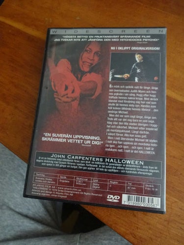 Halloween John Carpenter DVD svensk utgåva