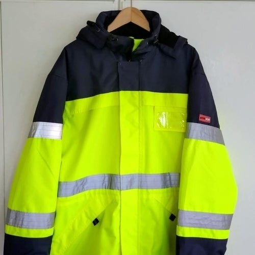 ACTIVE WEAR gul, blå vinterjacka, storlek XL
