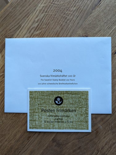 Svenska Frimärkshäftet 100 år, 6 st ej giltiga, 2004