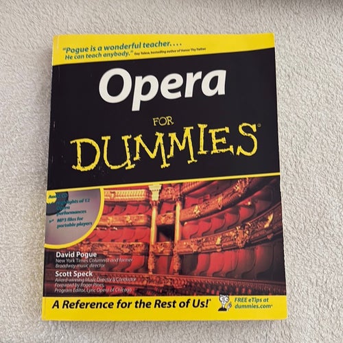 Opera For Dummies av David Pogue, Scott Speck
