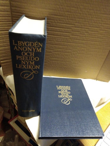 Anonym och pseudonymlexikon - Leonardo Bygden. bok, inbundenVery Fine