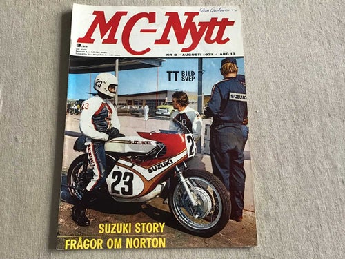 MC NYTT NR 8 1971 SUZUKI STORY,NORTON,MOTOCROSS,SEELEY CONDOR,
