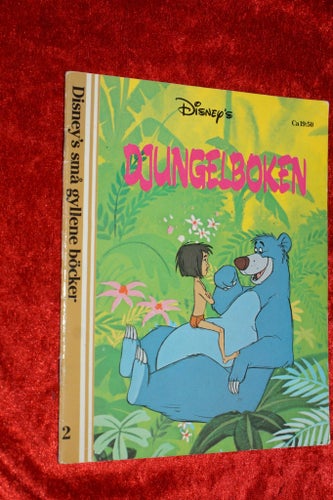 BILDERBOK DISNEY DISNEYS SMÅ GYLLENE BÖCKER Nr 2 DJUNGELBOKEN tryckt 1989