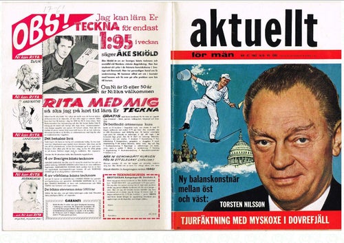 AKTUELLT 1962 Nr 42 Torsten Nilsson Backman Nisse Nilsson. Bood: Leif Skiöld