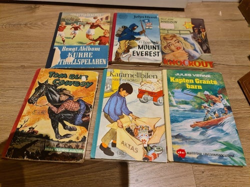 6 st Barn stjärndeckarna Mount Ewerest Jules verne cowboy Kurre karamellbilen