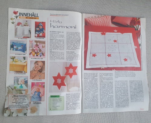 Tidskrift Anna Burda, januari 2006, roligt med handarbete/hobby.
