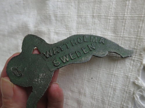 Wattholma ängel / amorin gjutjärn väggdekoration Nr 1