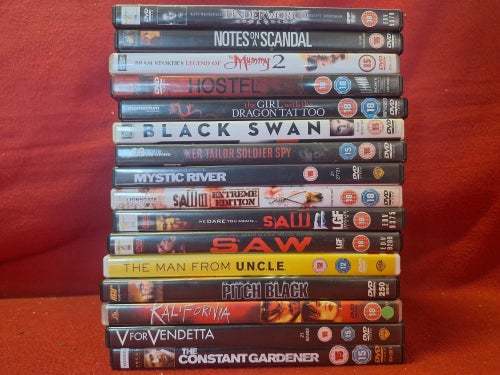 LAGERRENSNING - SAW 1 - 3 / THE MUMMY 2 mfl PAKET [OLIKA SKICK] DVD