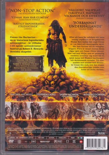 DVD / Conan The Barbarian / Jason Momoa, Rachel Nichols, Ron Perlman