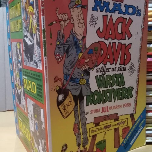 Mads Jack Davis ställer ut sina värsta konstverk eller Stora Julpajaren 1988. VF