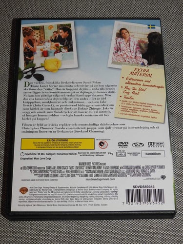 Must Love Dogs DVD (Diane Lane,John Cusack) Romantisk Komedi