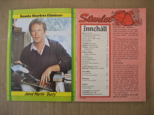 Starlet Nr:52-1982(Idolbild på Jared Martin-"Dusty", Soft Cell)