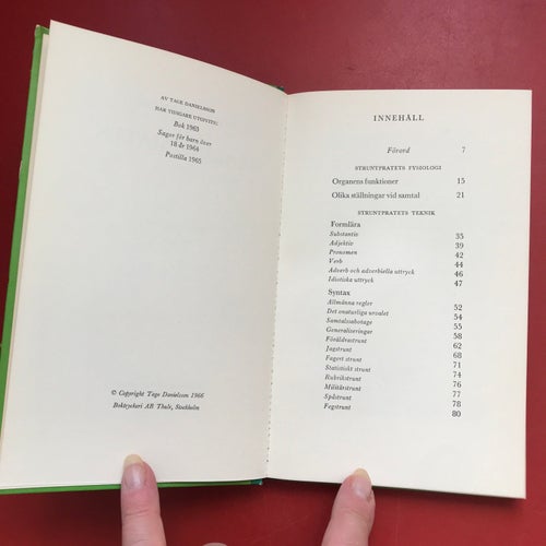 Tage Danielssons GRALLIMMATIK Struntpratets fysiologi och teknik 1966