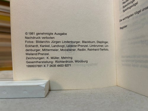 Vögel Erkennen bestimmen von Jürgen Lindenburger, bok, Very Fine plus
