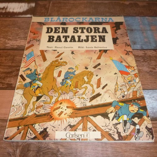 BLÅROCKARNA DEN STORA BATALJEN av Salverius & Cauvin, 1974