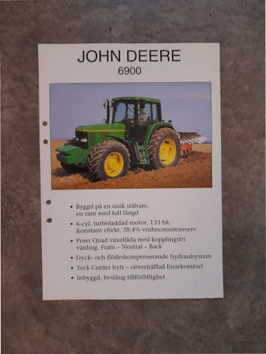 Broschyr John Deere 6900 Traktor