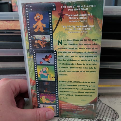 Djungeldjuret Hugo - Den stora filmhjälten (VHS), Svenskt tal, OOP, Nostalgi, Ku