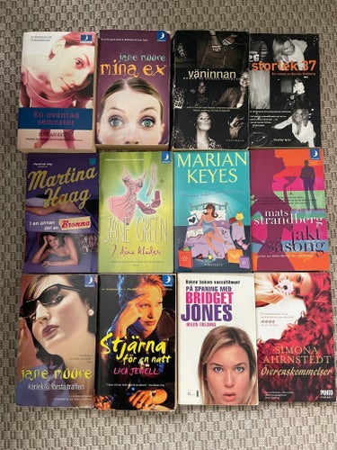 Bokpaket: Diverse titlar av Marian Keyes, Jane Moore, Martina Haag m.fl.