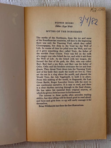 Myths of the Norsemen av Roger Lancelyn Green