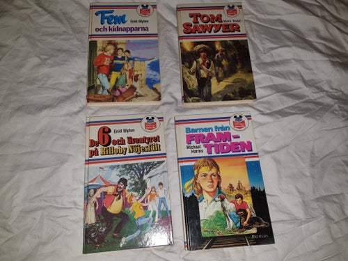 Bokpaket: Enid Blyton, Mark Twain, Michael Harms - Diverse Årtal