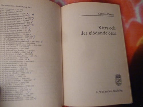 KITTY OCH DEN GLÖMDA ÖGAT, CAROLYN KEENE, BOK, 1978