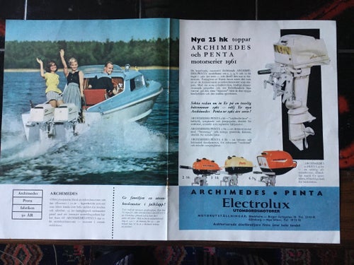 25 hk Archimedes och Penta motorser 1961