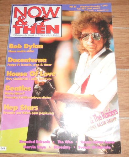 Musik tidning Now and Then 1992 Bob Dylan, Docenterna, Svenne Hedlund Hep Stars