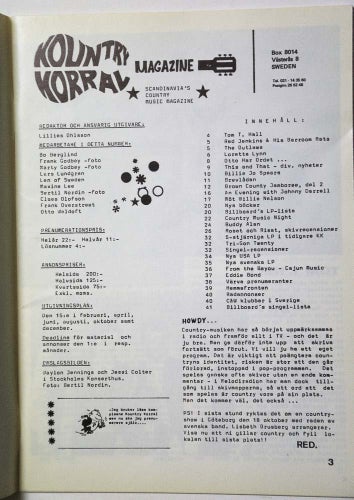 Kountry Korral Magazine - musiktidning i A5 format