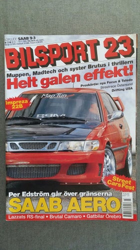 Bilsport nr 23 2004: Saab 9-3 Aero/Turbo, Subaru Impreza 22B, Gatbilar Örebro