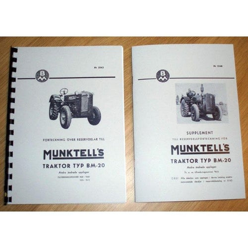 Munktell Traktor BM-20 Reservdelskataloger