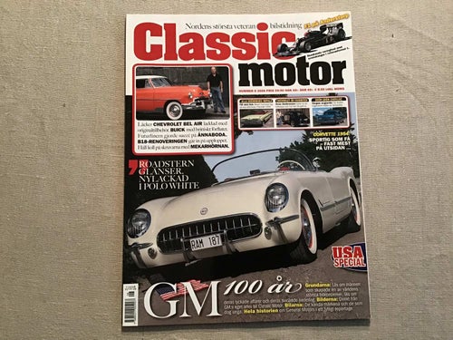 CLASSIC MOTOR NR 8 2008 GM 100 ÅR,CORVETTE,CADILLAC FLEETWOOD,CHEVROLET IMPALA