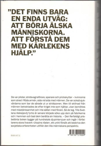 Kriget har inget kvinnligt ansikte: utopins röster / Svetlana Aleksievitj