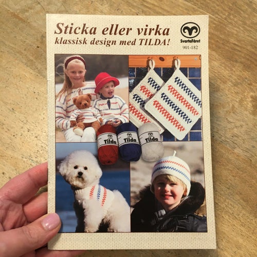 Stickmönstermagasin, klassisk design Pippi-tröja och plag SvartaFåret 1990-talet