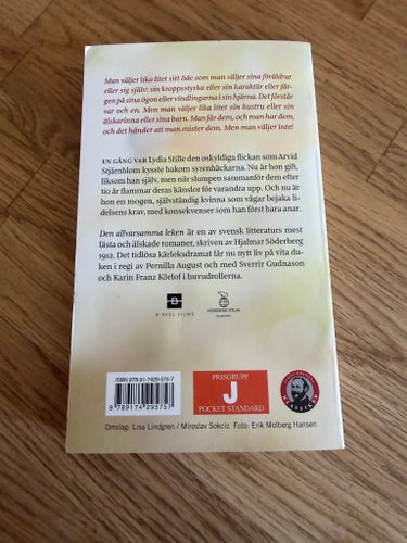 Den allvarsamma leken, Hjalmar Söderberg, 2016