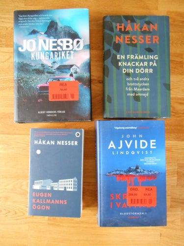Bokpaket: 4 helt nya Nesser, Nesboe, Ajvide Lindqvist