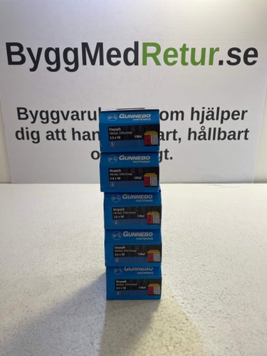 5-Pack Gunnebo Slagspik 3.0 x 50 Härdad 100-pack