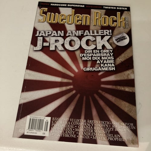 SWEDEN ROCK MAGAZINE NR.48. 2008. J-ROCK, RUSH, NIFELHEIM, TWISTED SISTER.