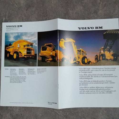 Broschyr Volvo BM Entreprenadmaskiner