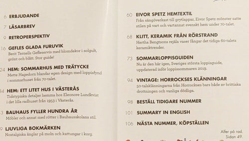 TIDNING. Scandinavian Retro, Nr 3 2019.