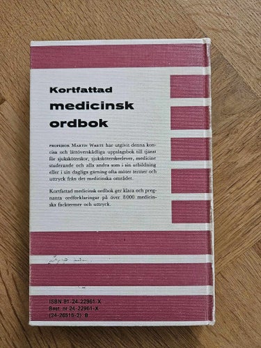 Kortfattad medicinsk ordbok av Wrete, Martin 1976