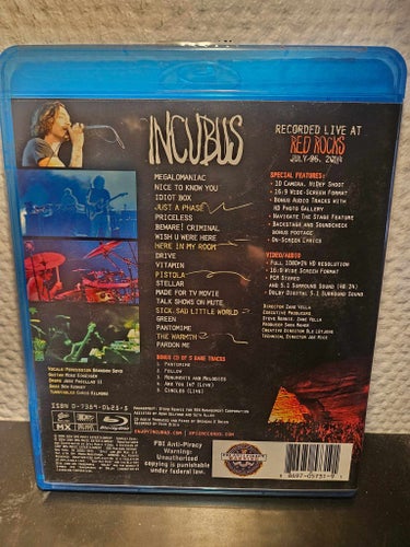 Incubus – Alive at Red Rocks Blu-ray – Konsert/Musik – Region B