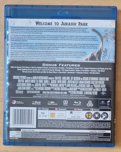 Jurassic Park (1993) / Blu-ray / NYSKICK! / svensk (nordisk) + engelsk text