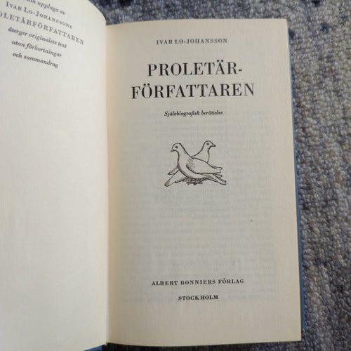 Proletärförfattaren av Ivar Lo-Johansson, 1960