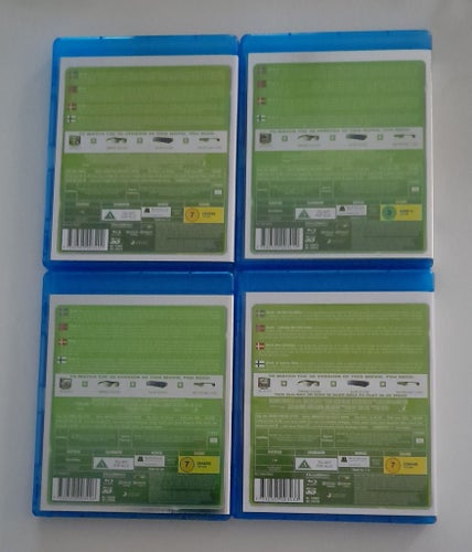 Shrek 1-4 Blu-ray 3D + Blu-ray / Svenskt Tal & Text / Rariteter / Fint Skick