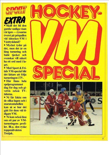 Sport & Fritid 1983 Nr 3 - Hockey VM Special - 16-sidig bilaga