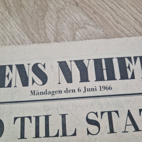 Dagens Nyheter tidning från 1966