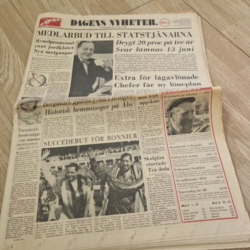 Dagens Nyheter tidning från 1966