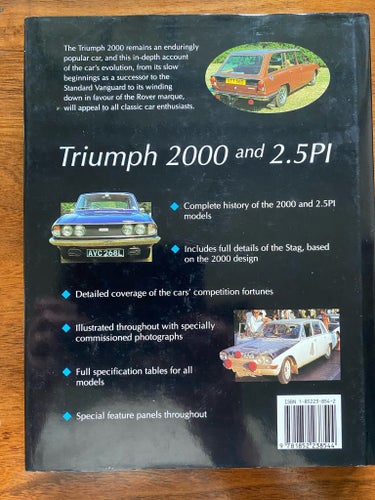 Triumph 2000, 2.5PI, Complete Story, rally, bok, bok, bil, bilar, Stag,
