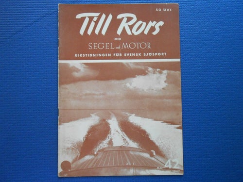 Till Rors 42 1947 Schweiz Stockholm Skärgård Erik Linderoth